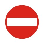 zakaz wjazdu 150x150 Znaki drogowe   zakazu